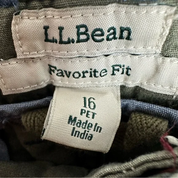 LL Bean Favorite Fit Comfort Stretch Pants Mid-Rise Cargo Women's 16P Petite - Picture 6 of 9